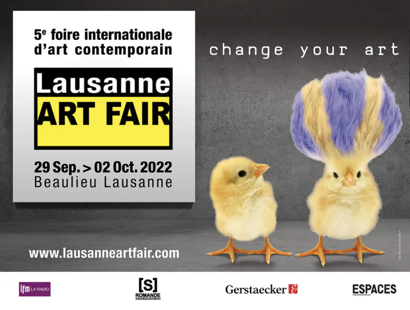 Lire la suite à propos de l’article Salon d’Art « Lausanne Art Fair » – 29 Sept. au 2 Octobre 2022
